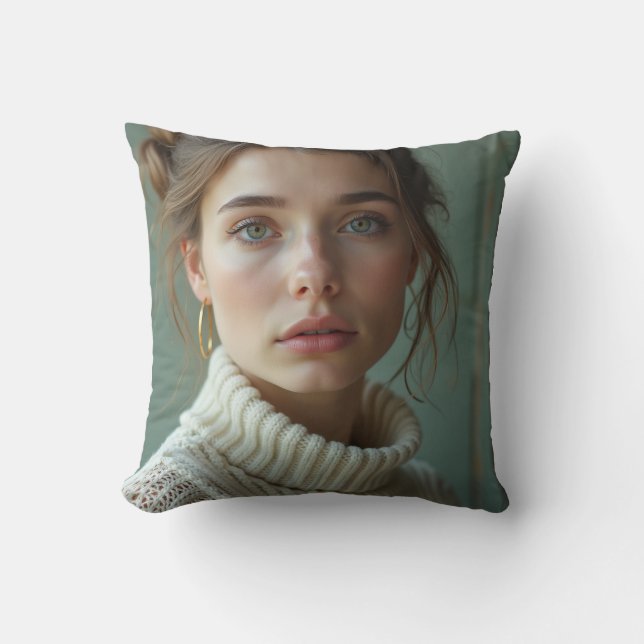 Dit is een kussen kussen voor een mooie vrouw. (Voorkant)