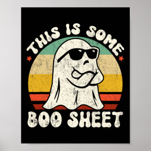Dit is een laken coole spook leuk Halloween Co Poster