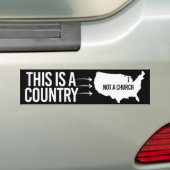Dit is een land, geen kerk bumpersticker (Op auto)