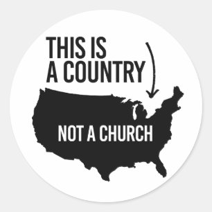 Dit is een land, geen kerk ronde sticker
