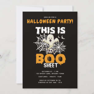 Dit is een leuke uitnodiging voor een Halloween fe