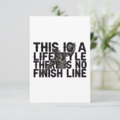 Dit is een Levensstijl Er is geen Eindstreep Gym Bedankkaart (Staand voorkant)