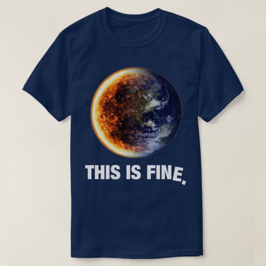 Dit is een mooie Aarde van opwarming T-shirt (Design voorkant)