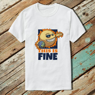 Dit is een mooie Cartoon voor de opwarming van de T-shirt