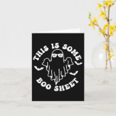 Dit is een of ander Halloween Boo Ghost kostuum Kaart (Gele Bloem)