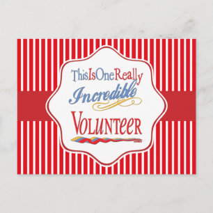 Dit is een ongelooflijke vrijwilligerscadeau briefkaart