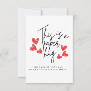 Dit is een papieren knuffel - oprechte ontbrekende RSVP kaartje