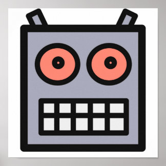 Dit is een robotkop poster