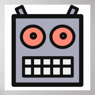 Dit is een robotkop poster