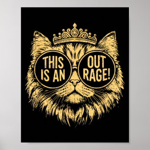 Dit Is Een Schandalige Grappige Prinses Kat Donut Poster