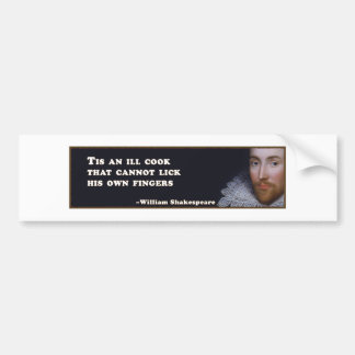 Dit is een slechte kok die zijn eigen vingers niet bumpersticker