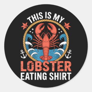 Dit Is Een T-shirt Voor Kreeft Eters Kreeft T-shir Ronde Sticker