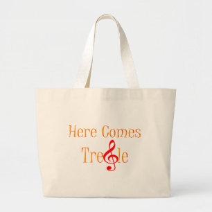 Dit is een treffende noot voor muzikanten. grote tote bag