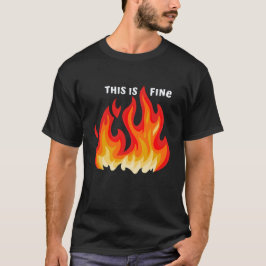 "Dit is fijn" (wit + vuur en vlammen) T-shirt