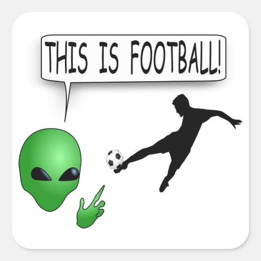Dit is Football Vierkante Sticker (Voorkant)