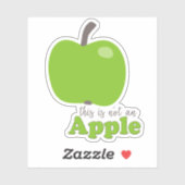 Dit is geen Apple Funny Quote Contour Sticker (Vel)