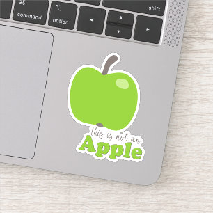 Dit is geen Apple Funny Quote Contour Sticker
