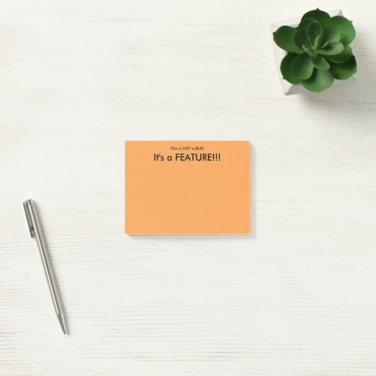 "Dit is GEEN Bug" Post-it® Notes (Kantoor)