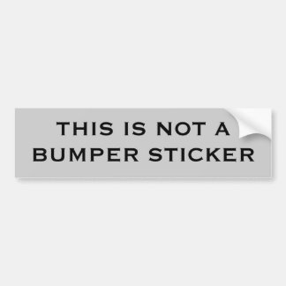 DIT IS GEEN BUMPERSTICKER