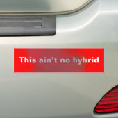 Dit is geen hybride bumpersticker (Op auto)