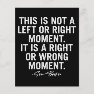 Dit is geen links of rechts moment Cory Booker Flyer