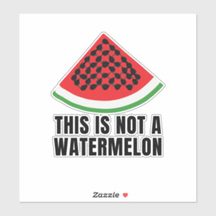 Dit is geen watermeloen - Palestijnse keffiyeh Sticker