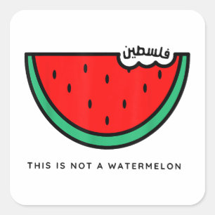 'Dit is geen watermeloen' Palestina Collectie Vierkante Sticker