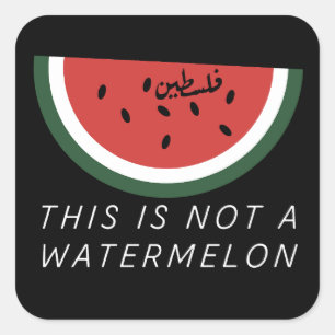 Dit is geen watermeloen - Palestine watermeloen Vierkante Sticker