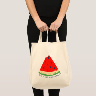 Dit is geen watermeloen tote bag