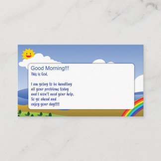 Dit is God Card en Hug Coupon Visitekaartje