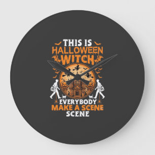 Dit Is Halloween Heks Iedereen Maakt Een Toneel Po Grote Klok