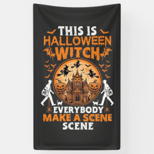 Dit Is Halloween Heks Iedereen Maakt Een Toneel Po Spandoek