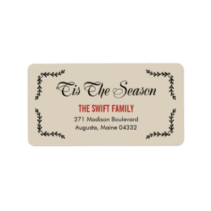 Dit is het Adresetiket van het seizoen Etiket