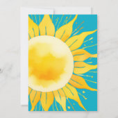 Dit is het Baby shower van Son Boy Blue Sunshine Kaart (Achterkant)