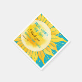 Dit is het Baby shower van Son Boy Blue Sunshine Servet (Hoek)