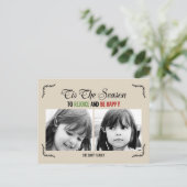 Dit is het Briefkaart van de Seizoensholiday-fotok (Staand voorkant)