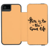 Dit is het goede leven incipio iPhone portemonnee hoesje (Agenda Open)