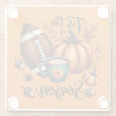 Dit is het Herfst seizoen Glazen Onderzetter (Achterkant)