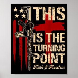 Dit Is Het Keerpunt Geloof Kruis Ons Vlag Patr Poster