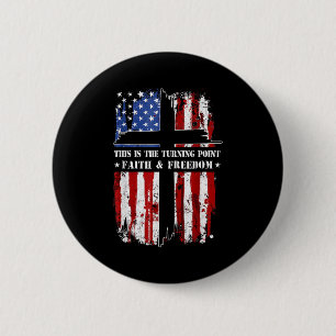 Dit Is Het Keerpunt Patriottisch Christelijk Geloo Ronde Button 5,7 Cm
