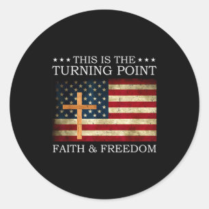 Dit Is Het Keerpunt Patriottisch Christelijk Geloo Ronde Sticker