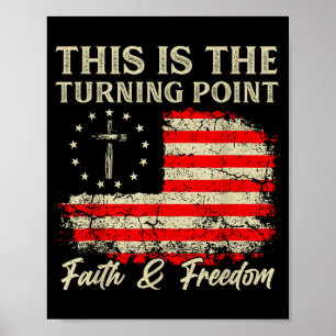Dit Is Het Keerpunt Patriottische Christelijke Gee Poster