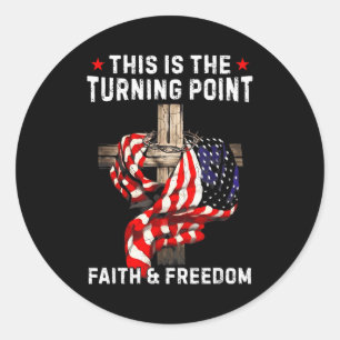 Dit Is Het Keerpunt Patriottische Christelijke Gee Ronde Sticker