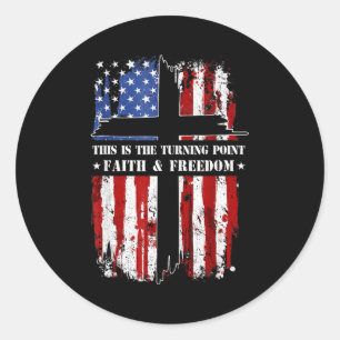Dit Is Het Keerpunt Patriottische Christelijke Gee Ronde Sticker