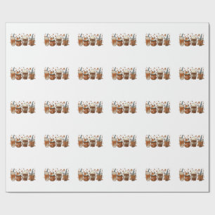 Dit is het late seizoen Pumpkin Spice Coffee Autum Cadeaupapier