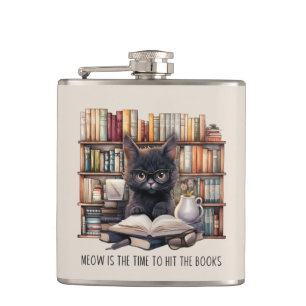 Dit is het moment om de boeken te lezen heupfles