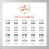 Dit is het seizoen bruiloft 20 tafels zitplan poster (Voorkant)