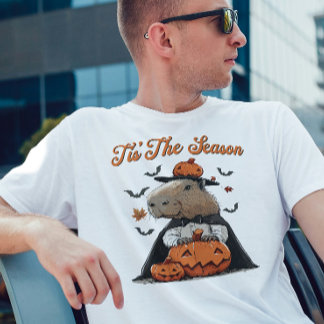 Dit is het seizoen Capybara Halloween Funny T-shirt