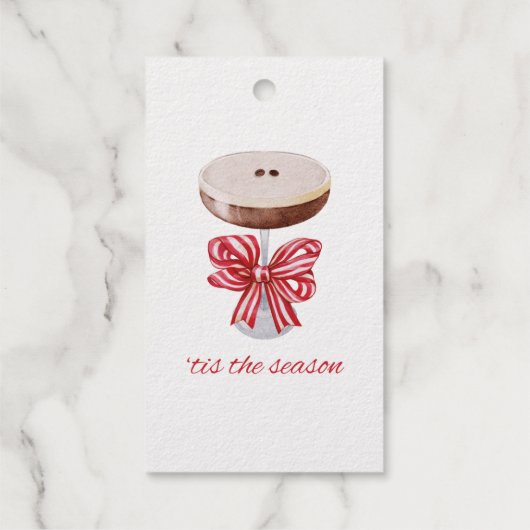 'Dit is het seizoen Espresso Martini Gift Labels (Achterkant)