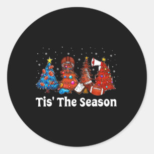 Dit is het seizoen Football kerstornamenten voor A Ronde Sticker